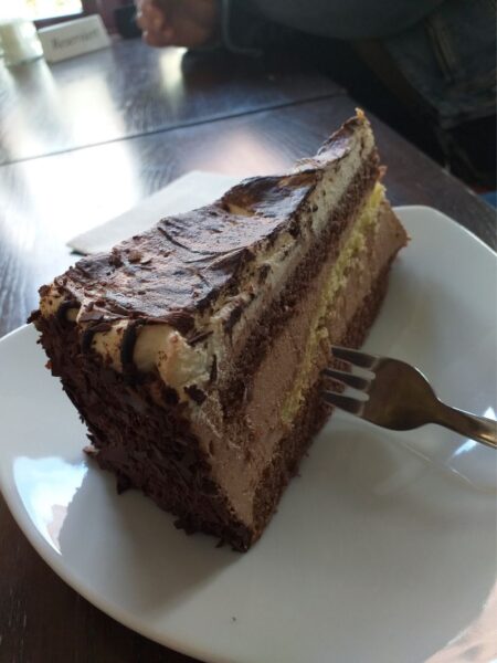 Stück Schokoladenkuchen