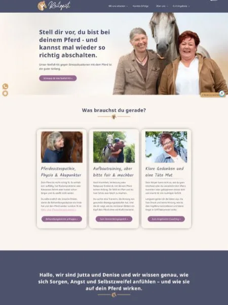 Ein Auszug einer Website.