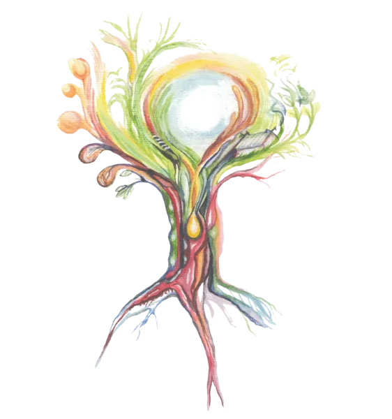 Grafik: Spiralblock mit goldenem Filzstift und Kaffeetasse.